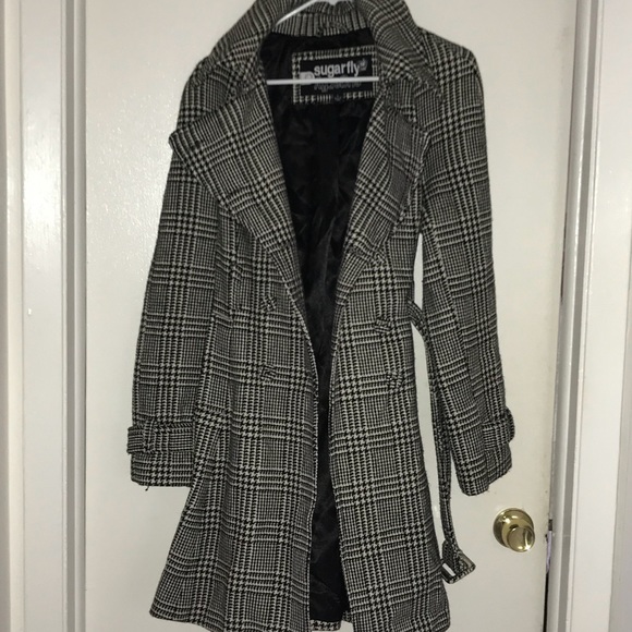 houndstooth black and white coat - Picture 3 of 4